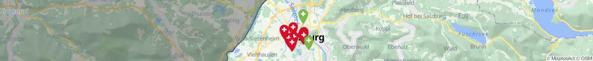 Kartenansicht für Apotheken-Notdienste in der Nähe von Riedenburg (Salzburg (Stadt), Salzburg)